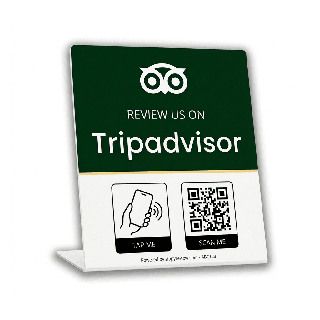 TripAdvisor review stand